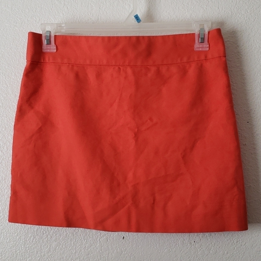 J.Crew Factory 100% Cotton Red Mini Skirt SZ 6